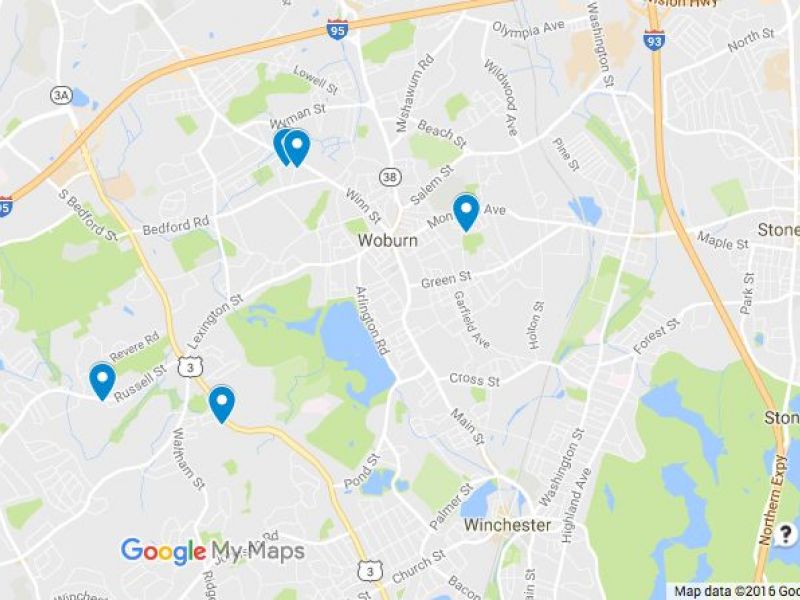 Woburn's 2016 Christmas Lights Map Your Guide to the City's Best