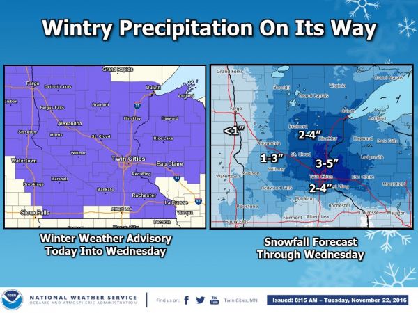 Winter Weather Advisory Issued for Twin Cities Saint Winter Weather Advisory Issued for Twin Cities Saint