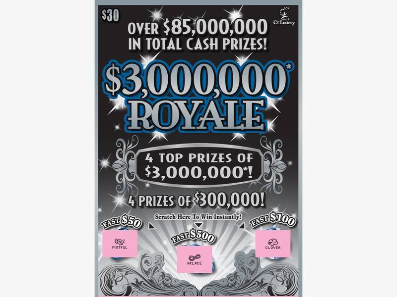 2.3 Million Prize Claimed off CT Lottery Scratch Ticket Rocky Hill