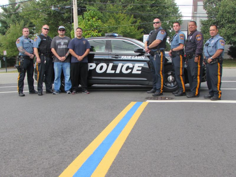 Fair Lawn Paints Blue Lines To Support Borough Police Department Fair