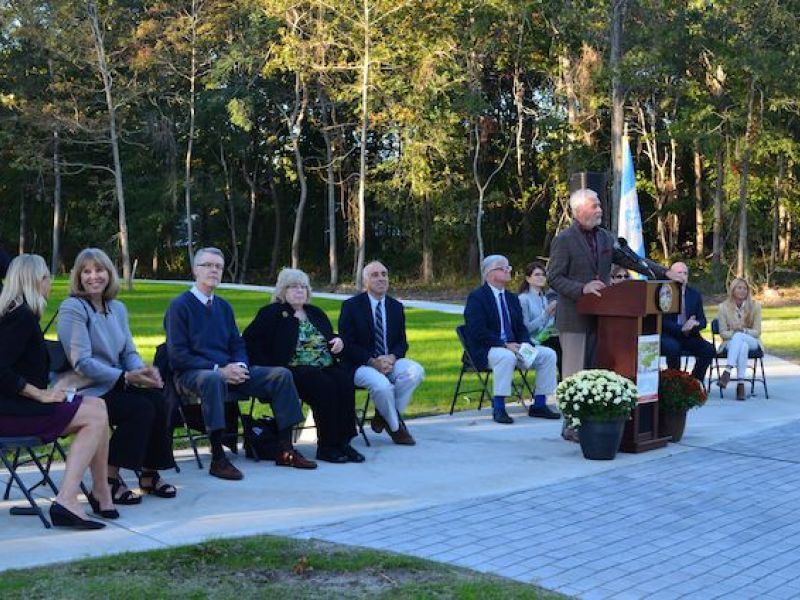Community Turns Out for Ribbon Cutting At Good Ground Park in Hampton