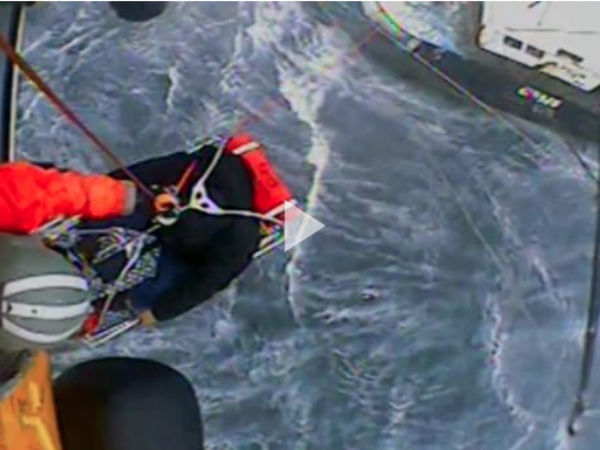 Coast Guard helicopter evacuates distressed man from fishing vessel off Montauk's coast
