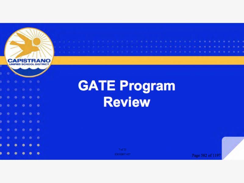 CUSD GATE Program Review San Juan Capistrano, CA Patch
