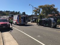 Rollover Crash In San Mateo Briefly Blocks Hillsdale Boulevard