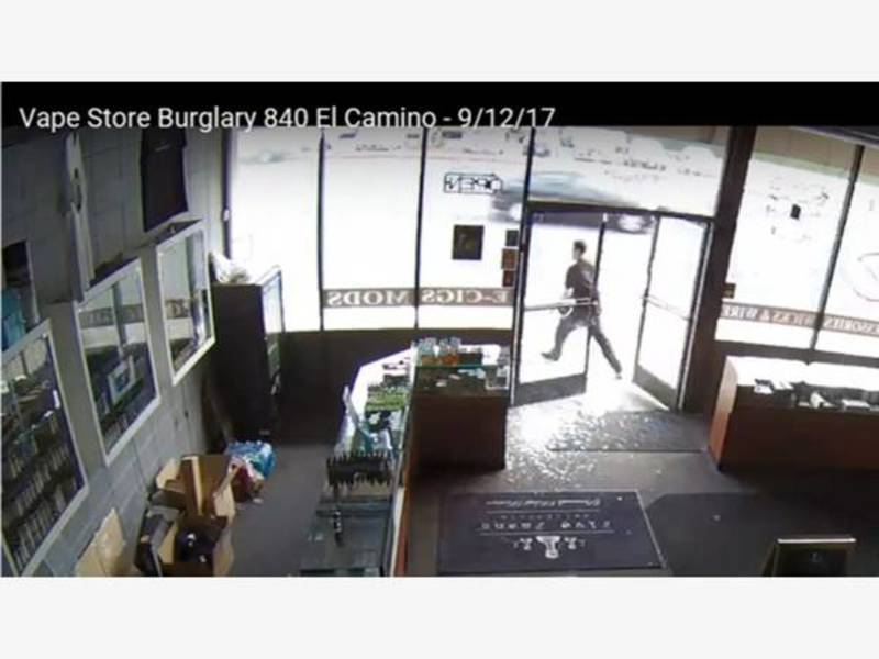 Burglar Smashes Through Glass Door Fleeing Scene On El Camino Real Burglar Smashes Through Glass Door Fleeing Scene On El Camino Real Watch
