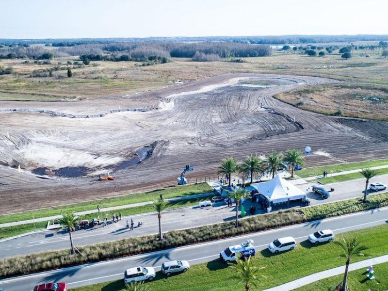 Construction begins on nation's first Crystal Lagoon, located in Pasco