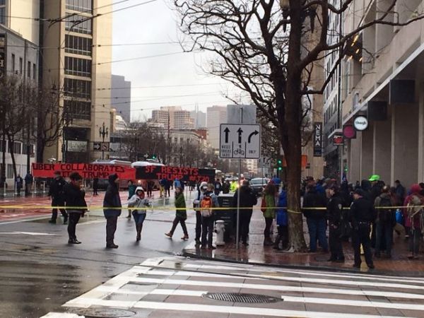 Arrests underway at protest at San Francisco Uber HQ