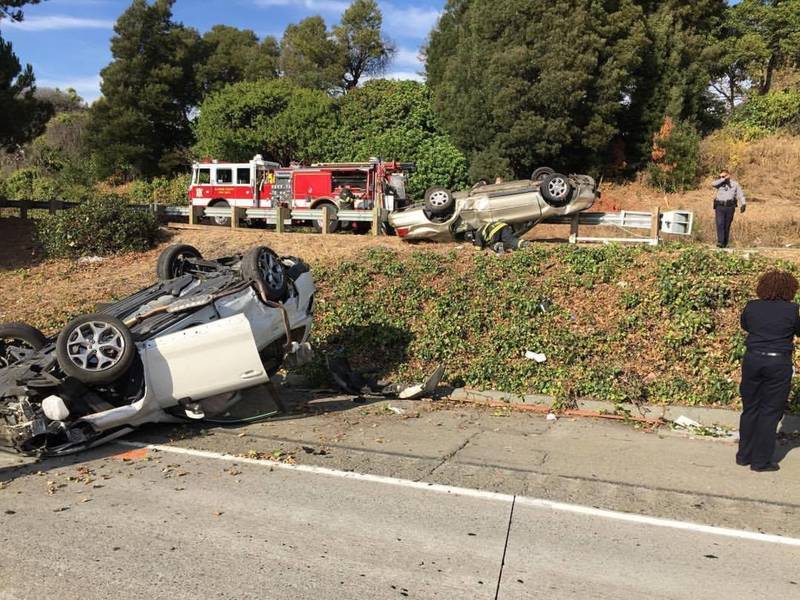 2 Vehicles Roll Over In I580 Crash Castro Valley, CA Patch