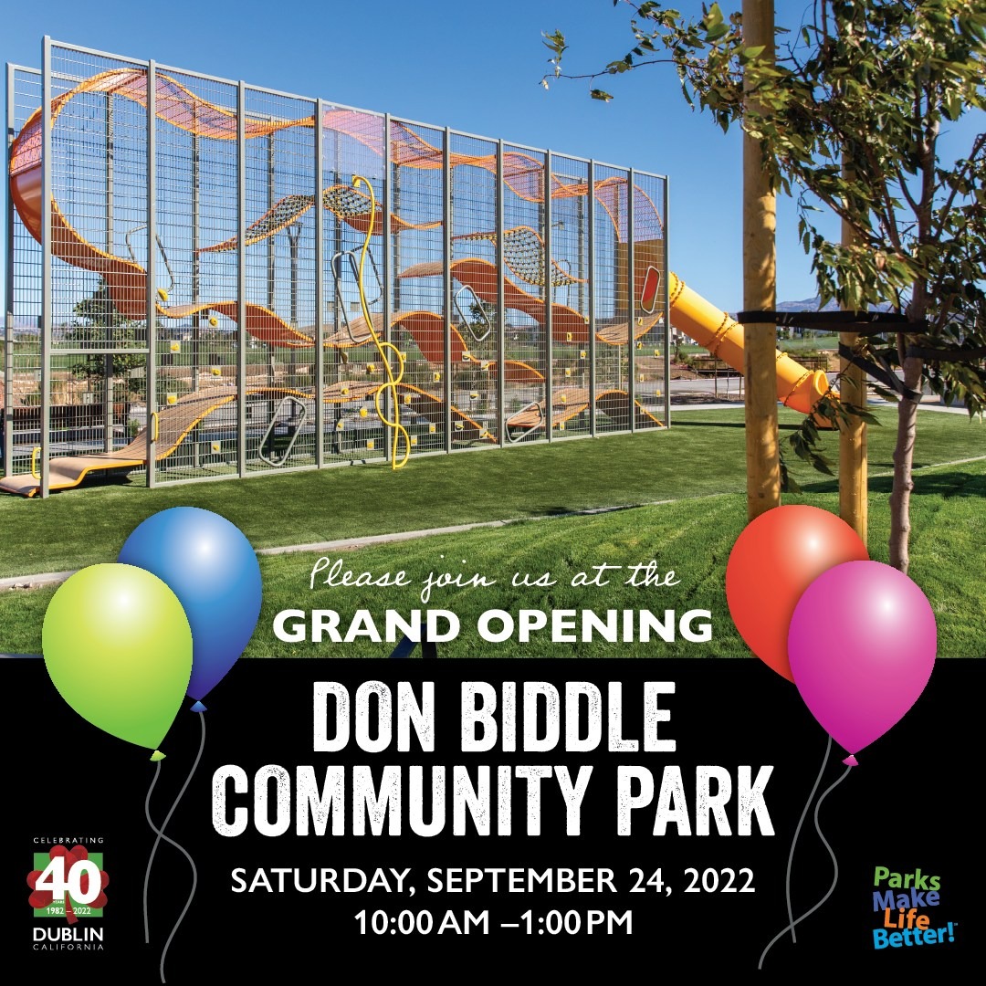 Sep 24 Don Biddle Community Park Grand Opening 2022 Dublin Dublin