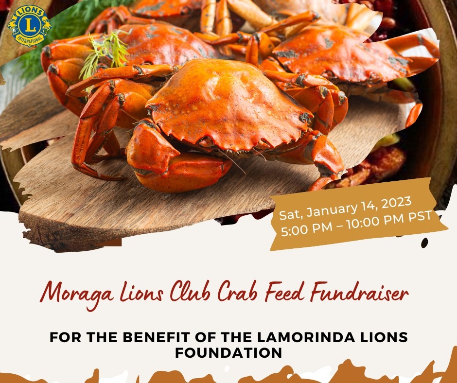 Jan 14 Lamorinda Lions Club Crab Feed DineIn & Takeout 2023 Moraga