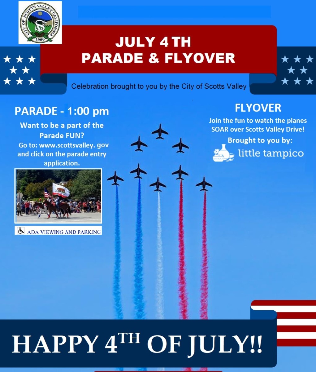 Jul 4 July 4th Parade & Flyover (No Fireworks For 2023) Scotts