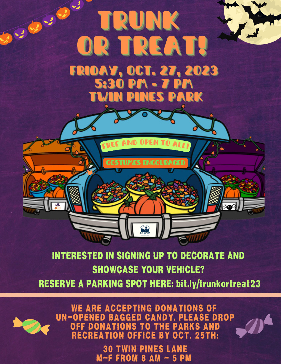 Oct 27 Halloween TrunkOrTreat 2023 Twin Pines Park, Belmont