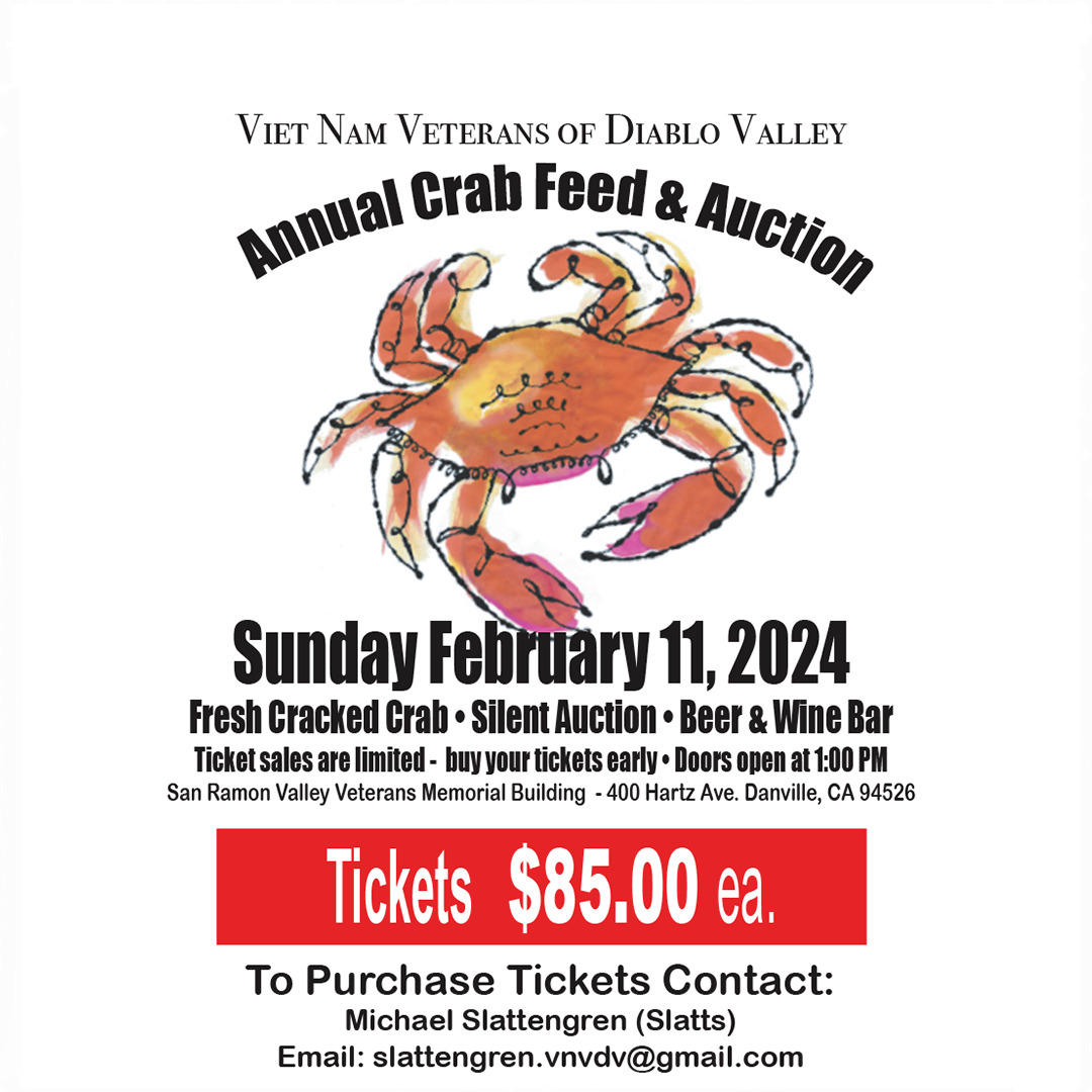 Feb 11 Viet Nam Veterans Of Diablo Valley Crab Feed & Auction 2024