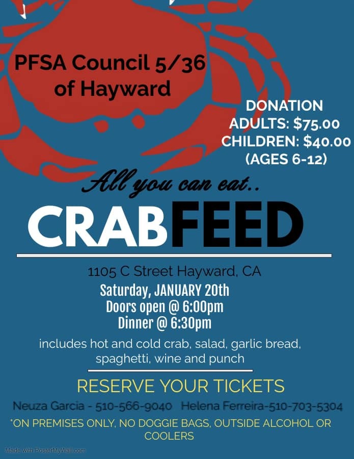 Jan 20 PFSA 5/36 AllYouCanEat Crab Feed 2024 I.D.E.S. Hall
