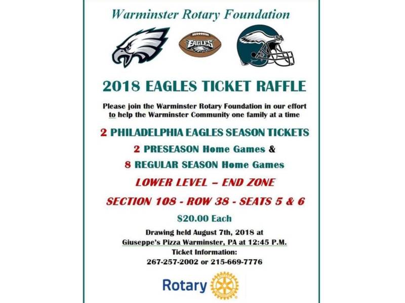 fundraiser warminster rotary s annual eagles tickets raffle