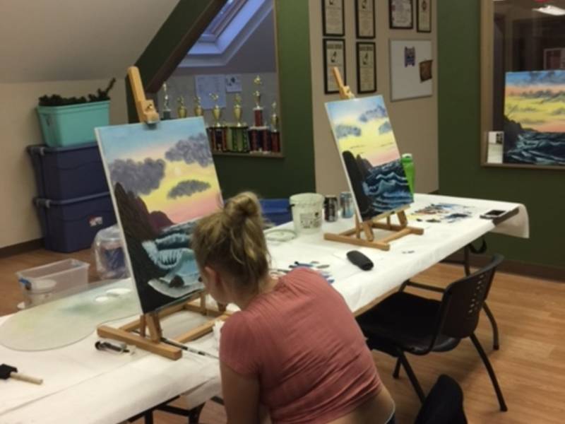 Bob Ross Style Painting Class Monroe Ct Patch