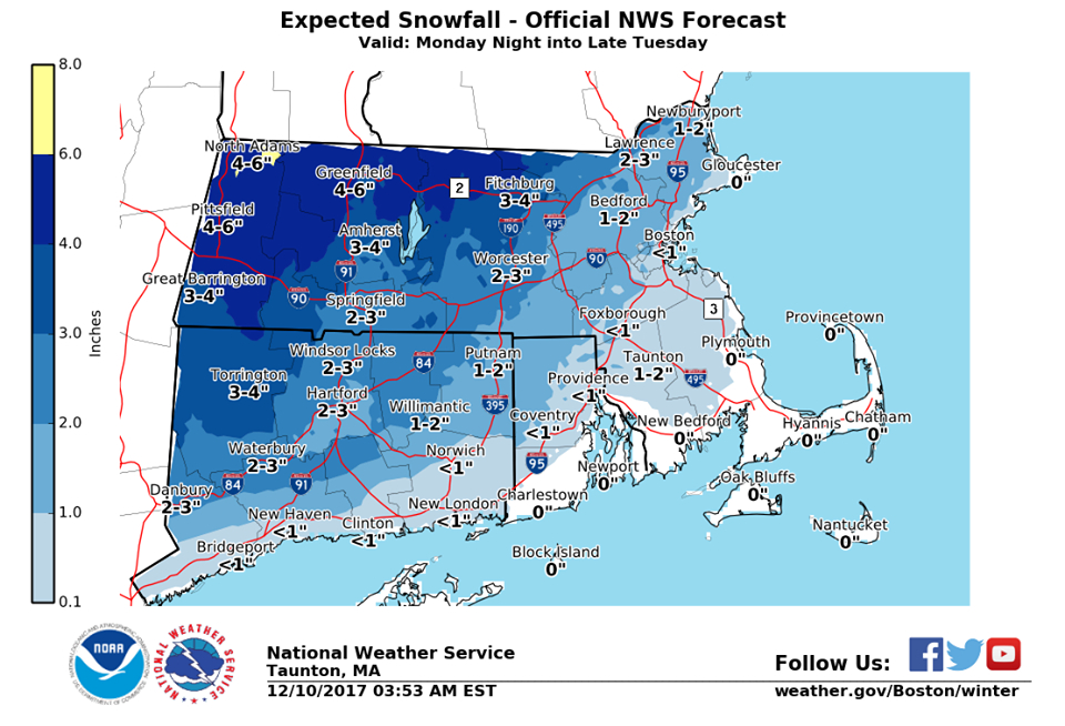 litchfield county could see the most snow tuesday which would be 3 to 4 inches according to the national weather service litchfield county could see the most snow tuesday which would be 3 to 4 inches according to the national weather service