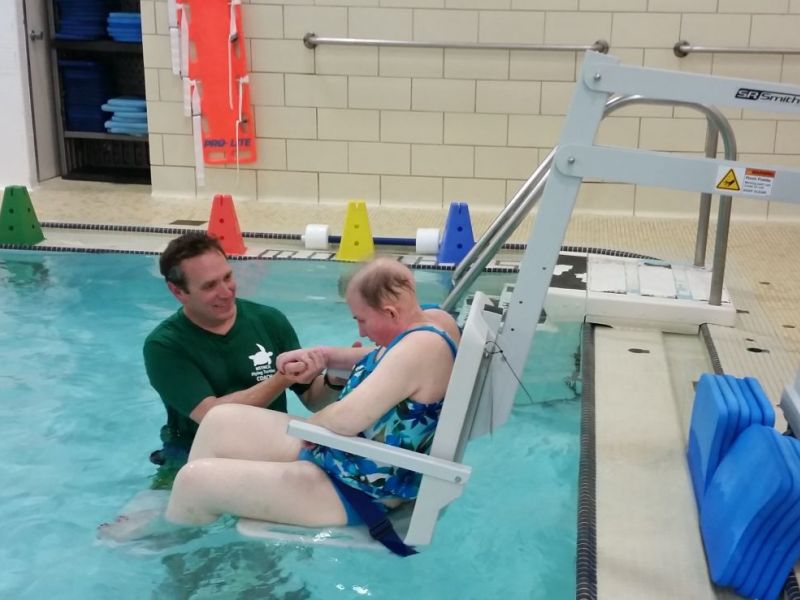 new chair lift makes ymca pool accessible to all northbrook il patch