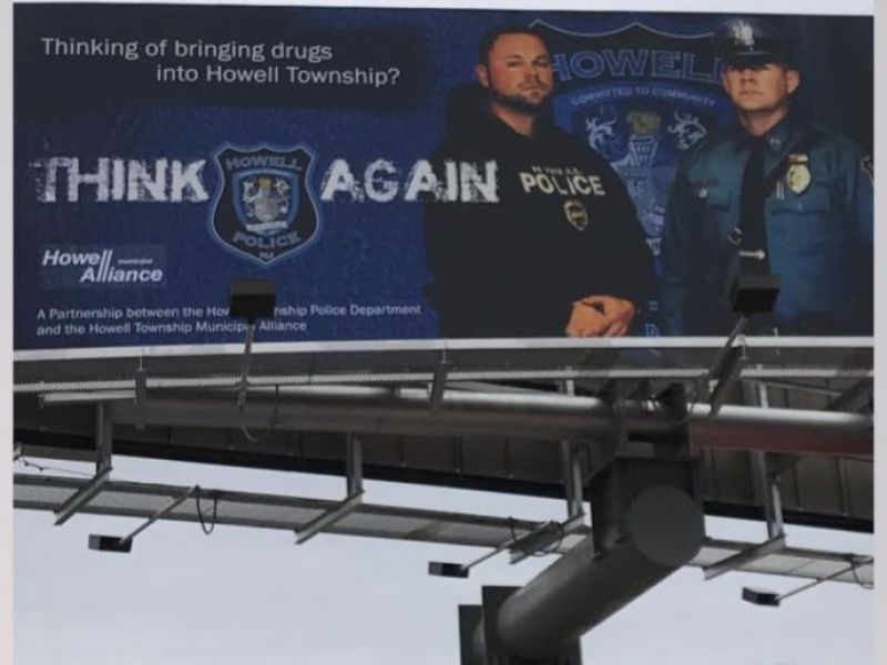 Howell Police Billboard Warns Against Bringing Drugs Into of Public health jobs nj Howell Police Billboard Warns Against Bringing Drugs Into of Public health jobs nj