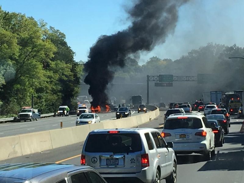 UPDATE Lanes Reopen After Truck Fire on Long Island Expressway