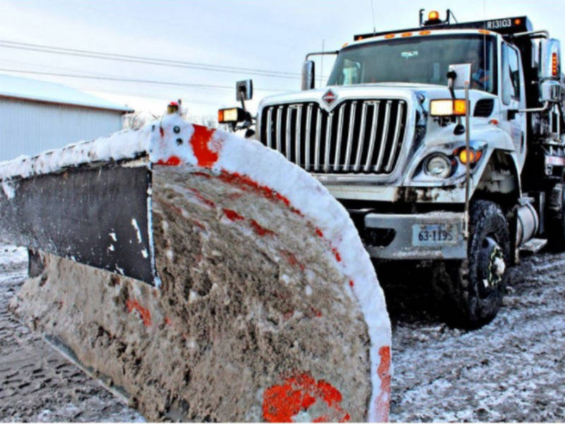 snow plow backed into car parked at burr ridge business burr ridge snowplow business