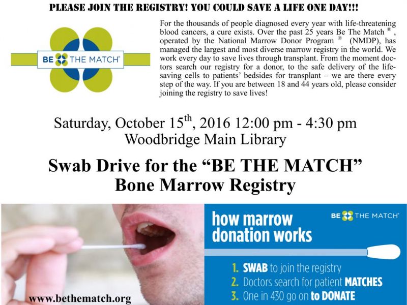 a swab drive with be the match bone marrow registry woodbridge be the match flyer