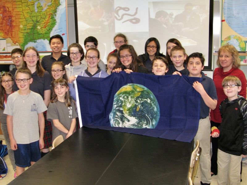 St. Mary Immaculate School earned an Earth Flag from the Will County