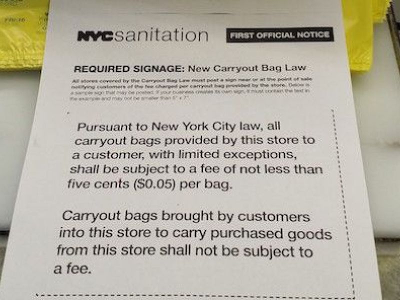 NYC Starts Rolling Out 5Cent Plastic Bag Fee, Defying State Officials