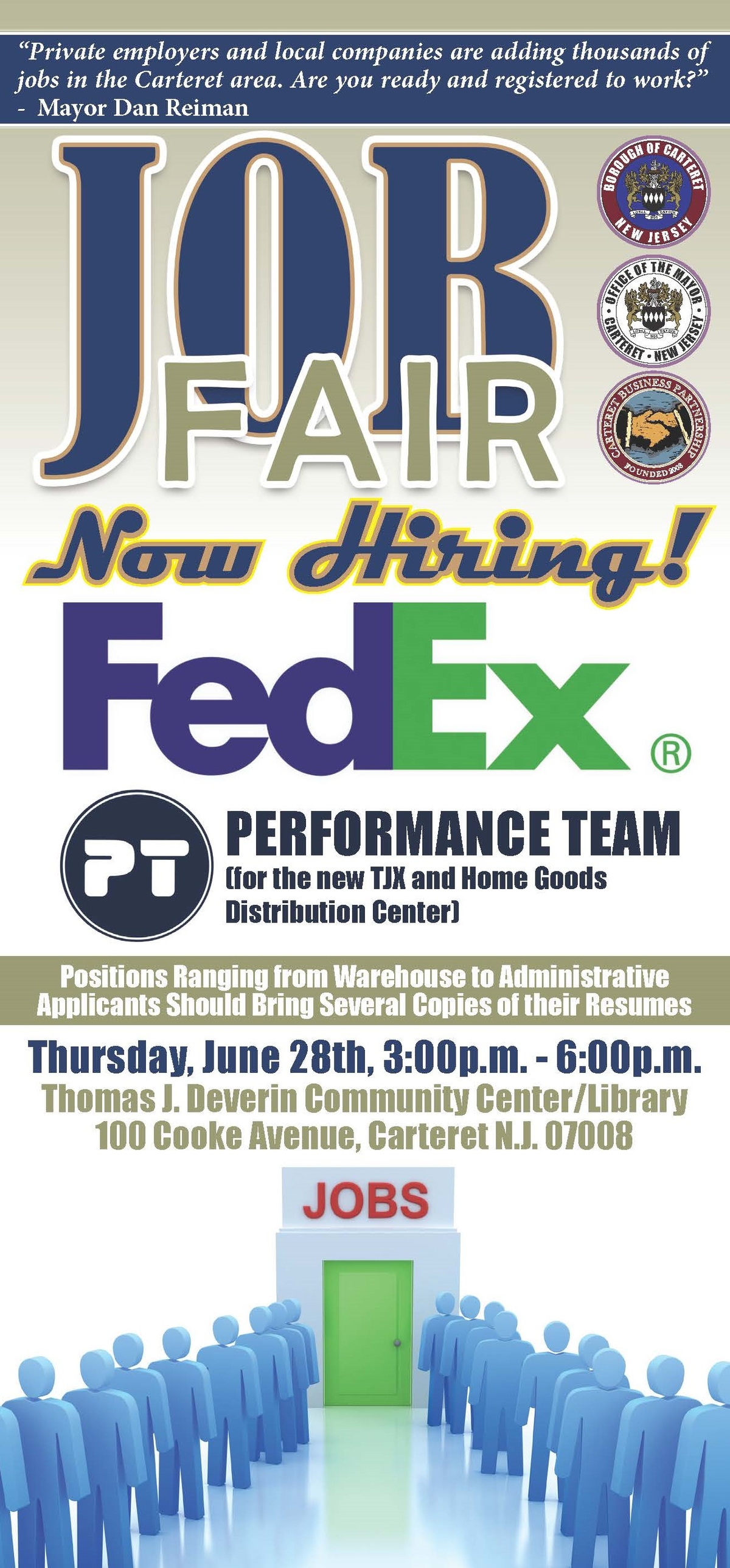 fedex homegoods tj maxx job fair in carteret june 28 woodbridge