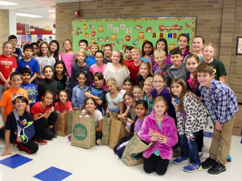 Food Drive Festivities at Pleasantdale School District 107 Burr Ridge