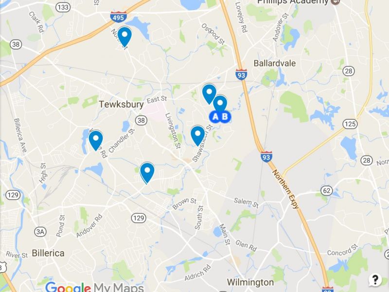 Tewksbury's Christmas Lights Map 2016 Your Guide to the Town's Best