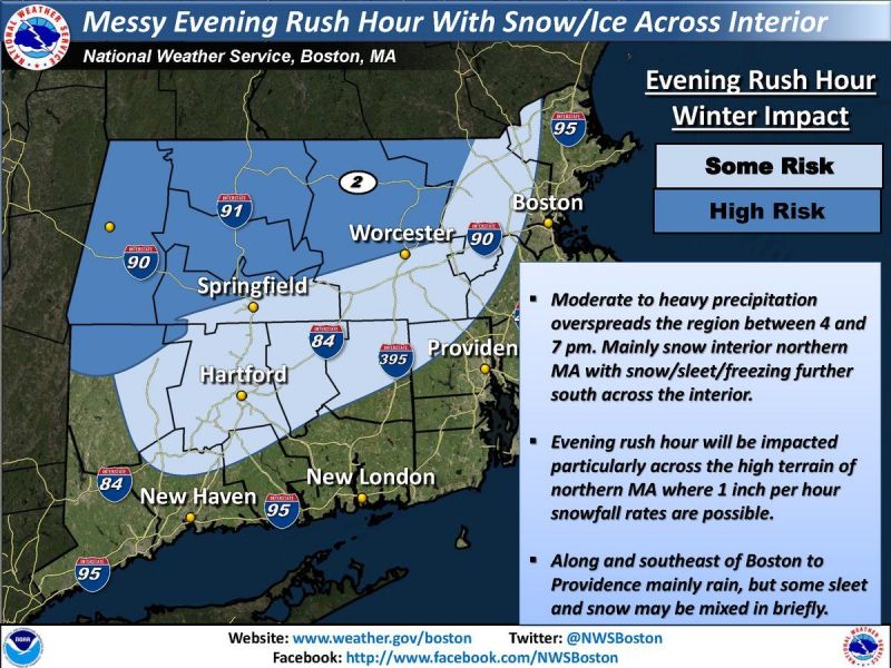 Massachusetts Weather Forecast Wet, Icy, Dangerous