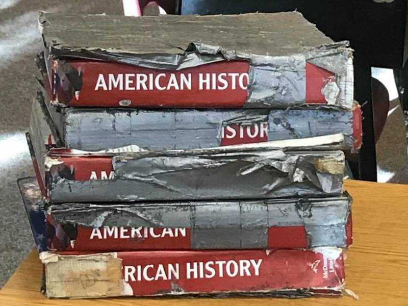 Arizona Teachers Share Photos Of Outdated Books, Broken Equipment