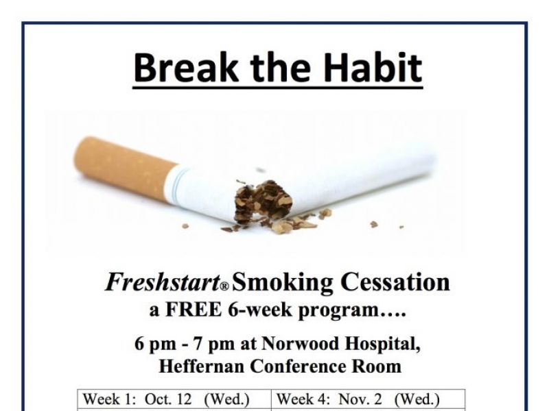 Norwood Hospital Offers a Free Smoking Cessation Program Norwood, MA
