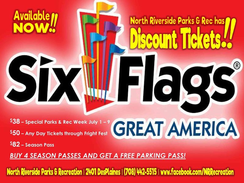 North Riverside Parks & Rec Offers Discount SIX FLAGS GREAT AMERICA Tickets | Forest Park, IL Patch