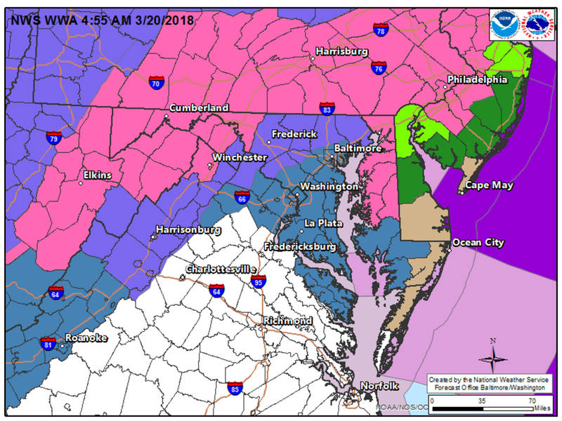 Maryland Weather 5 To 8 Inches Of Snow Possible As Spring Begins