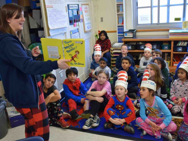 Dr. Seuss Brings Young Newbridge Road Readers Together Bellmore, NY Patch