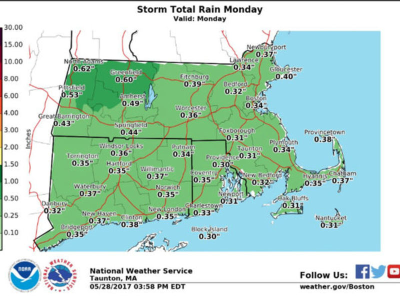 Rhode Island Weather Forecast Memorial Day Rain Timeline Coventry
