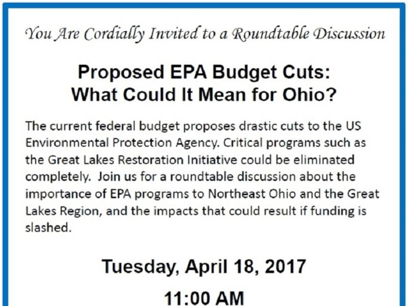 Cleveland Roundtable On Lake Erie Proposed Epa Budget Cuts What Cleveland Roundtable On Lake Erie Proposed Epa Budget Cuts What Could It Mean For Ohio Oh Patch