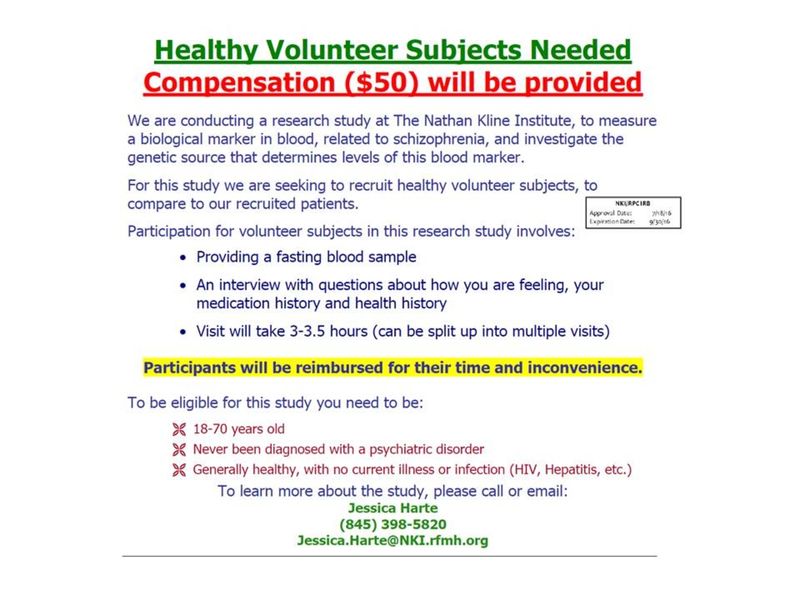 vitamin d study earn 50 for participation new city ny patch sample recruitment flyer for research study