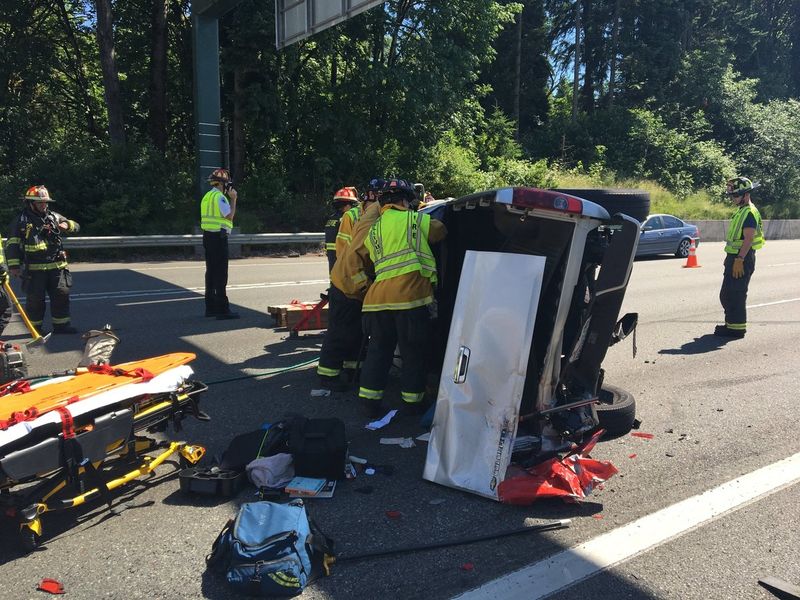 Rollover Crash Along I405 In Bellevue Reported Bellevue, WA Patch