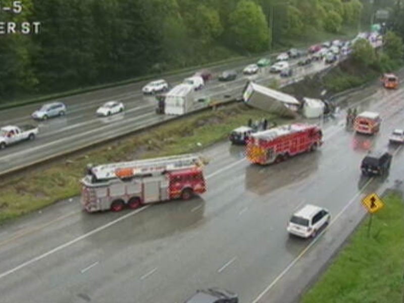 Messy I5 Crash In Seattle Blocking Multiple Lanes Seattle, WA Patch