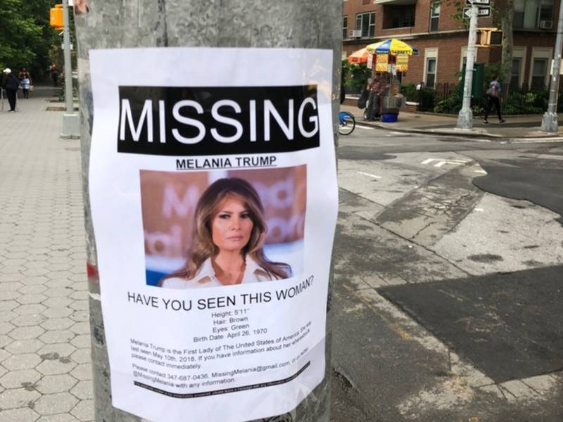 flyers in nyc seek info on missing melania trump patch pm new can i stand at the side of the street and hand out flyers nyc