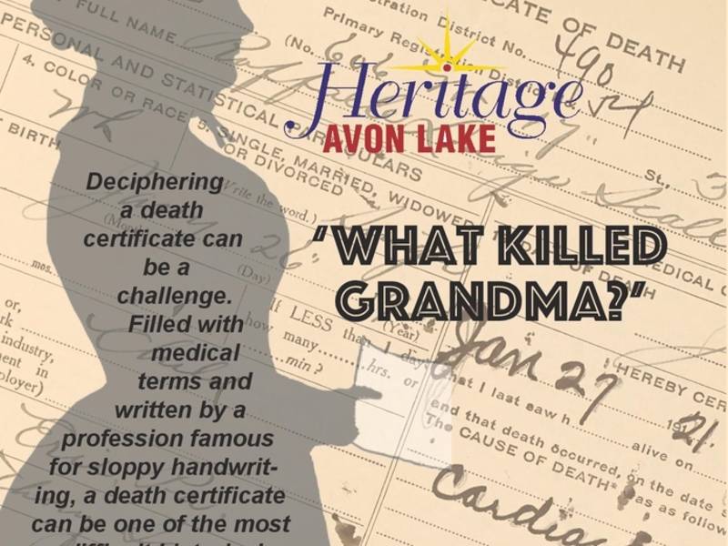 Upcoming Heritage Avon Lake Talk Features Old Certificates Upcoming Heritage Avon Lake Talk Features Old Certificates