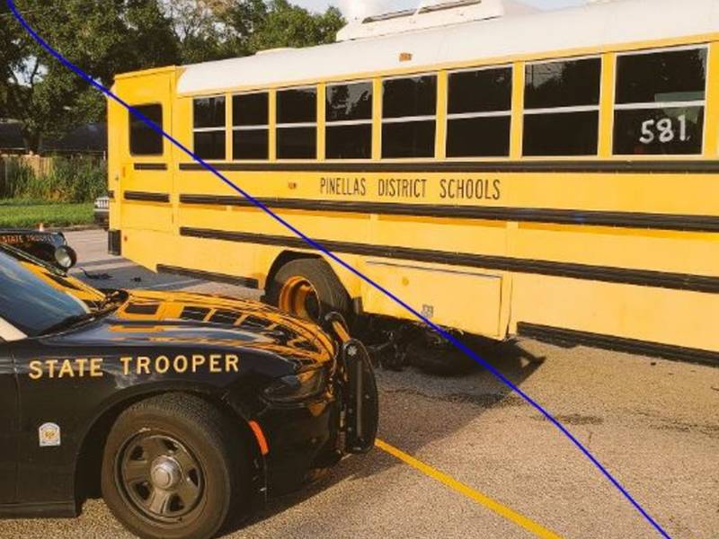 troopers investigate fatal crash involving school bus motorcycle pinellas county school district