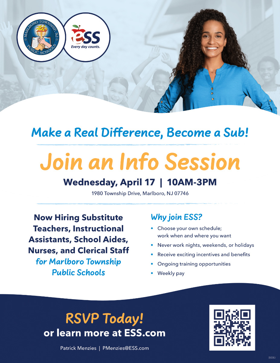 Apr 17 | Marlboro Schools Needs Substitutes! | Marlboro, NJ Patch