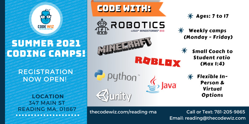 IN-PERSON Summer Coding Camps Are Back!! - Reading, MA Patch - Vimarsana News
