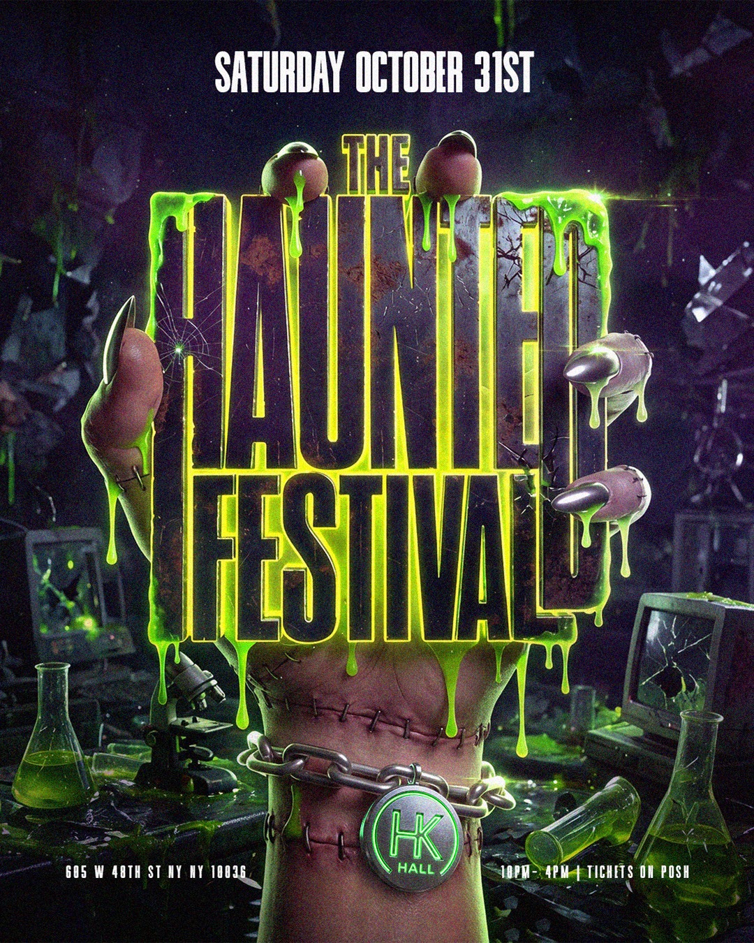The Haunted Festival 2026 at HK Hall — October 31 NYC Halloween party, 10 PM to 4 AM