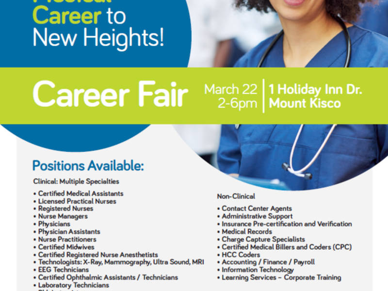 caremount medical to host career fair march 22nd chappaqua ny patch non certified medical assistant jobs