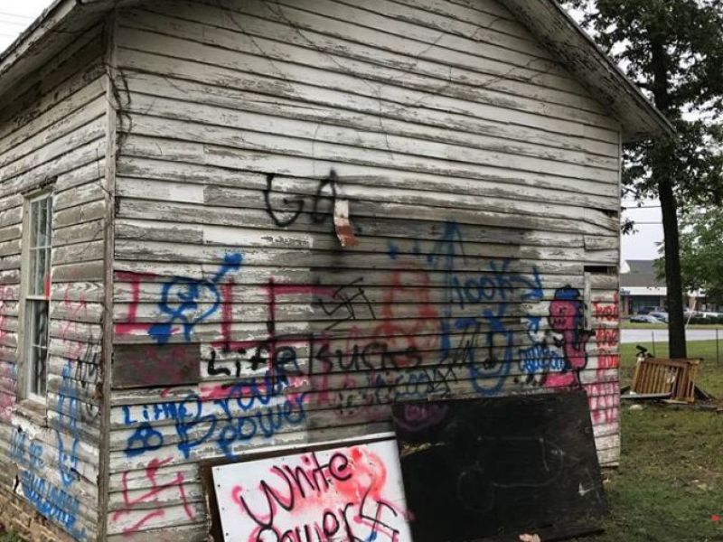 Historic Ashburn Schoolhouse Vandalized With Racist Messages | Ashburn